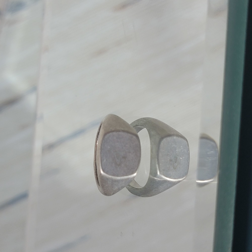 Ring | Size 6 | Zinc Alloy | Silver-Colored | Hand Forged